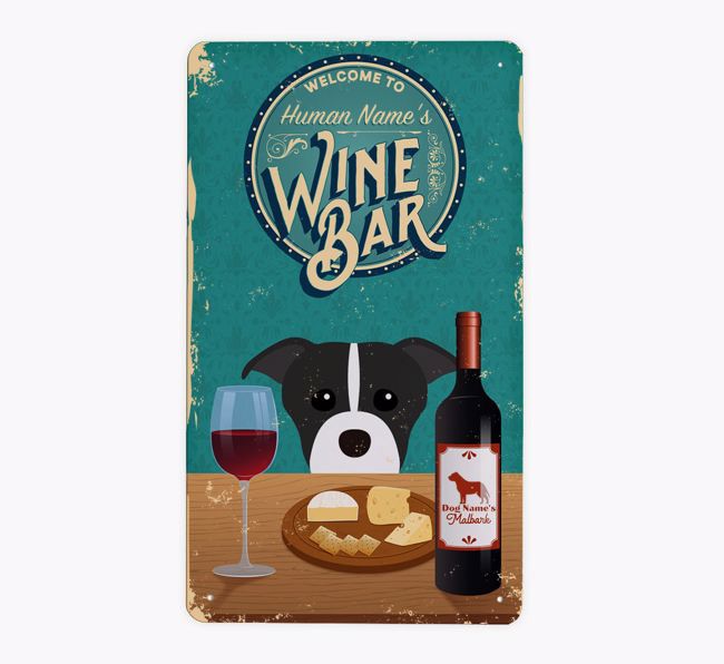 Wine Bar: Personalized {breedFullName} Metal Sign